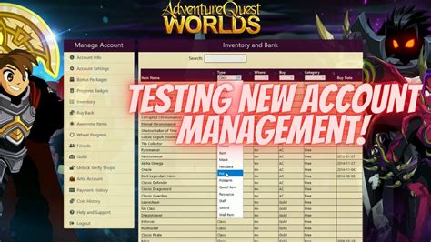 aqw manage account|AQW Manage Acct